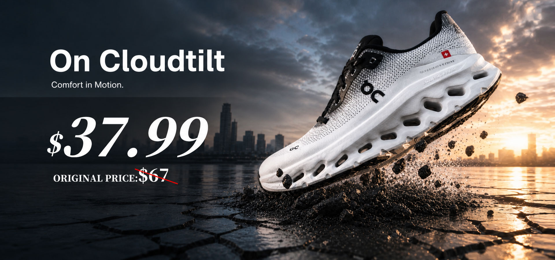 On Cloudtilt sneaker promotional banner