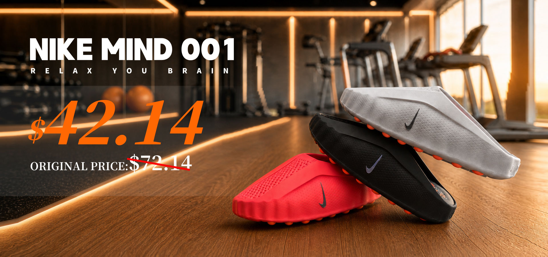 Nike Mind 001 sneakers promotional banner